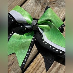 Rhinestone cheerleading bow